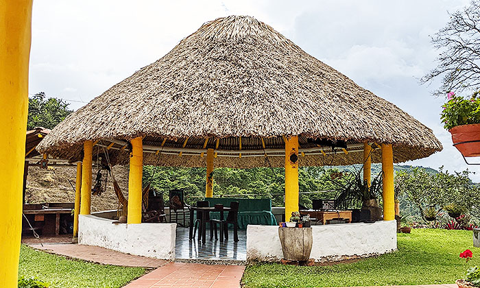 Kiosk with hammocks